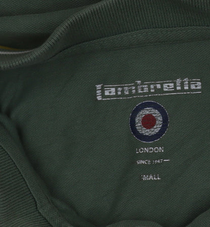 Lambretta Men’s Green Polo Shirt Small Classic Cotton Retro Style
