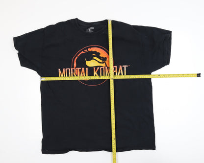 Mortal Kombat Klassic Black Men's XL Graphic Cotton T-Shirt