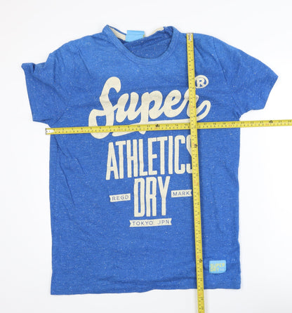 Superdry Men's Blue XL Athletic Graphic Crew Neck T-Shirt