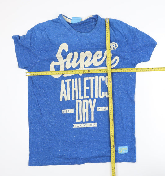 Superdry Men's Blue XL Athletic Graphic Crew Neck T-Shirt