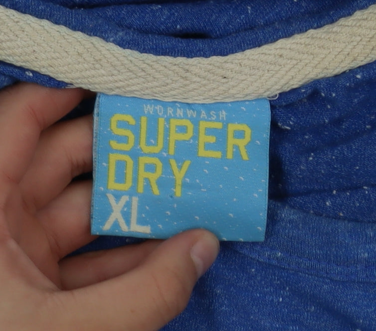 Superdry Men's Blue XL Athletic Graphic Crew Neck T-Shirt