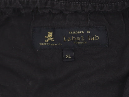 Label Lab Men’s Black XL Cotton Short Sleeve Polo Shirt