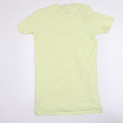 Adidas Womens Yellow XS Basic Short Sleeve Cotton T-Shirt