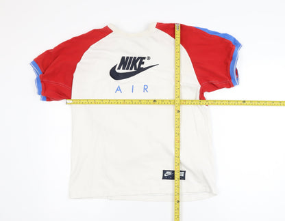 Nike Boys Multicoloured Air Logo T-Shirt M Short Sleeve Cotton Sports Top