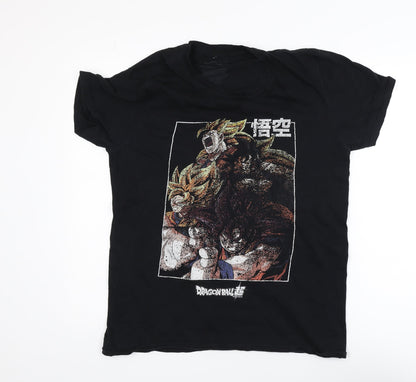 Dragon Ball Super Men’s Black Medium Crew Neck Graphic T-Shirt
