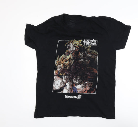 Dragon Ball Super Men’s Black Medium Crew Neck Graphic T-Shirt