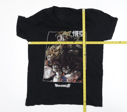 Dragon Ball Super Men’s Black Medium Crew Neck Graphic T-Shirt