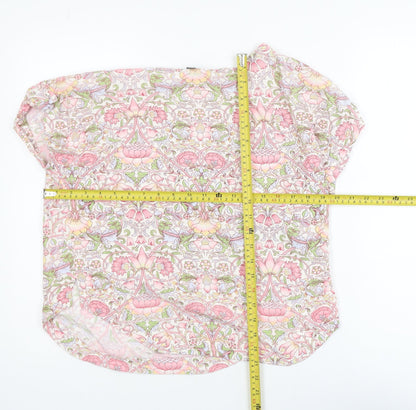 Next Morris & Co Womens Multicoloured Floral Viscose Tunic Blouse UK 10