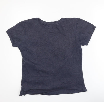 Saltrock Girls Blue Graphic Print Cotton T-Shirt 9-10 Years Regular Fit
