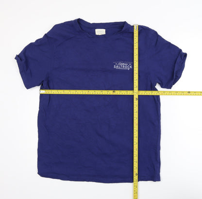 Saltrock Men's Blue Cotton Graphic Surf T-Shirt Size M