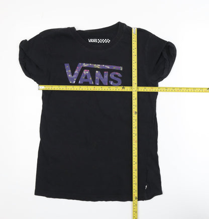 Vans Men's Black Medium Logo Graphic Skate T-Shirt