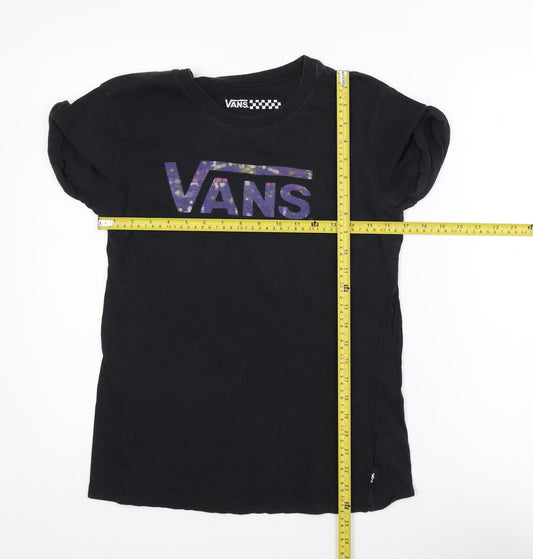 Vans Men's Black Medium Logo Graphic Skate T-Shirt