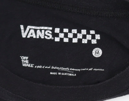 Vans Men's Black Medium Logo Graphic Skate T-Shirt