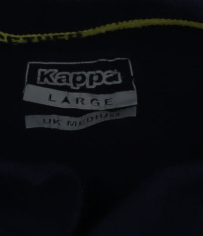 Kappa Mens Grey Navy Colourblock Polo Shirt Medium