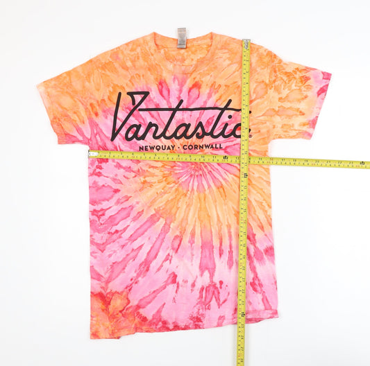 Gildan Womens Multicoloured Tie-Dye Cotton Short Sleeve T-Shirt Size S