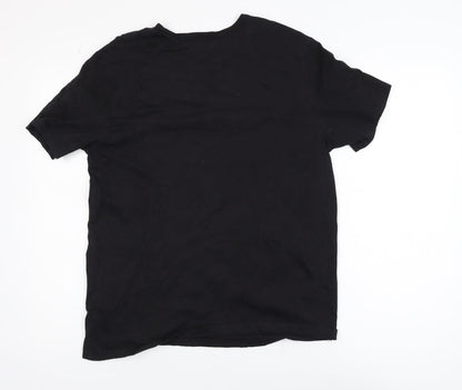 Hugo Boss Men's Black Cotton Crew Neck Short Sleeve T-Shirt Size L