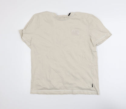 Calvin Klein Men's Beige Cotton Crew Neck XL T-Shirt