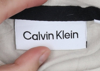 Calvin Klein Men's Beige Cotton Crew Neck XL T-Shirt