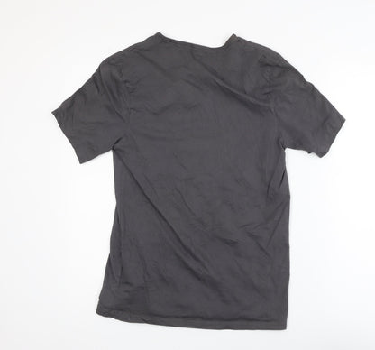 Hugo Boss Men's Grey Crew Neck Cotton Short Sleeve T-Shirt M