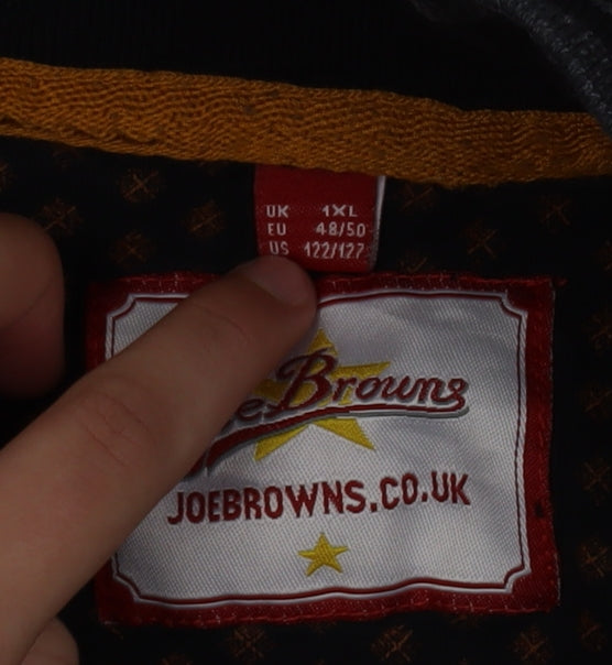Joe Browns Men Black 4XL Graphic British Flag Polo Shirt