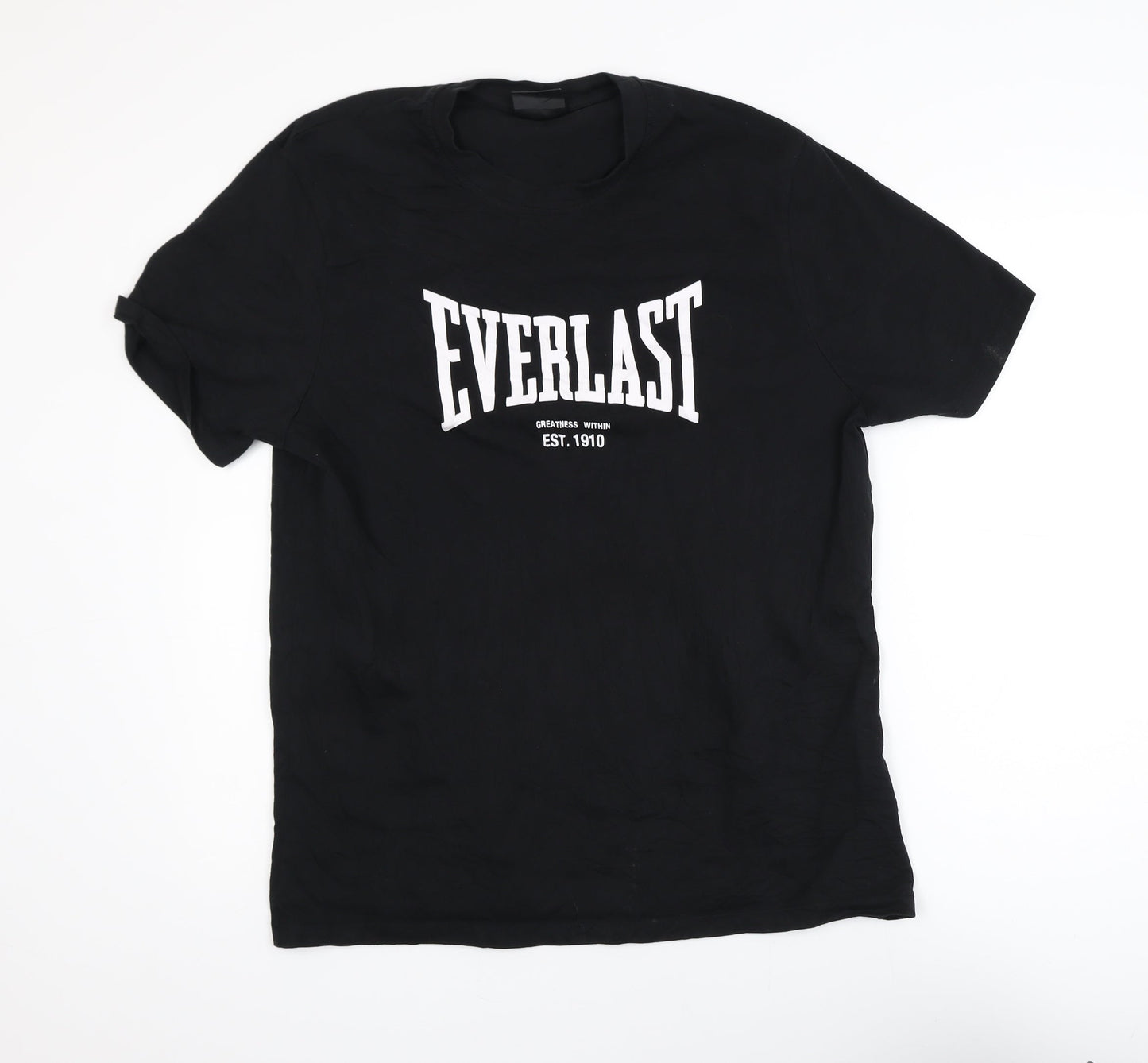 Everlast Men's Black XL Sports Graphic T-Shirt Crew Neck Cotton