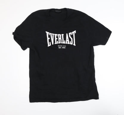 Everlast Men's Black XL Sports Graphic T-Shirt Crew Neck Cotton