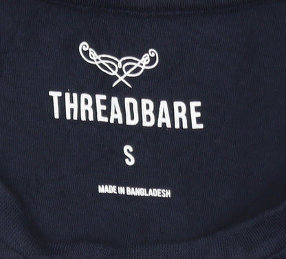 Threadbare Men's Blue Crew Neck Short Sleeve Cotton T-Shirt Size S