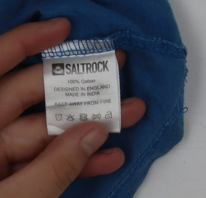 Saltrock Boys Blue Graphic Short Sleeve Cotton T-Shirt 4-5 Years