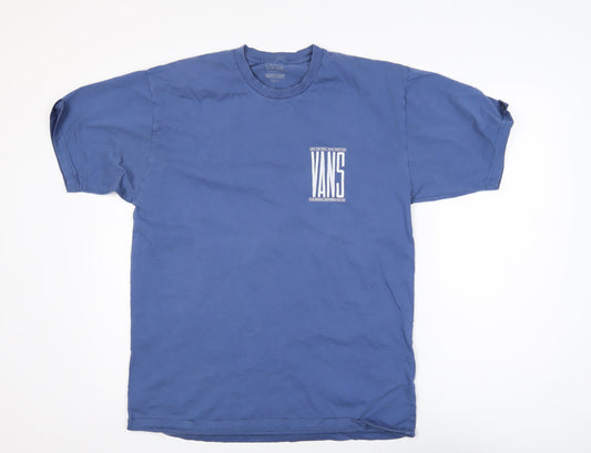 Vans Men’s Blue Classic Fit Graphic Logo T-Shirt Size L