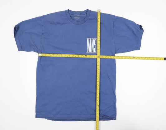 Vans Men’s Blue Classic Fit Graphic Logo T-Shirt Size L