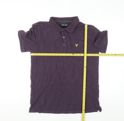 Lyle & Scott Men's Purple Cotton Polo Shirt Size L Classic Fit