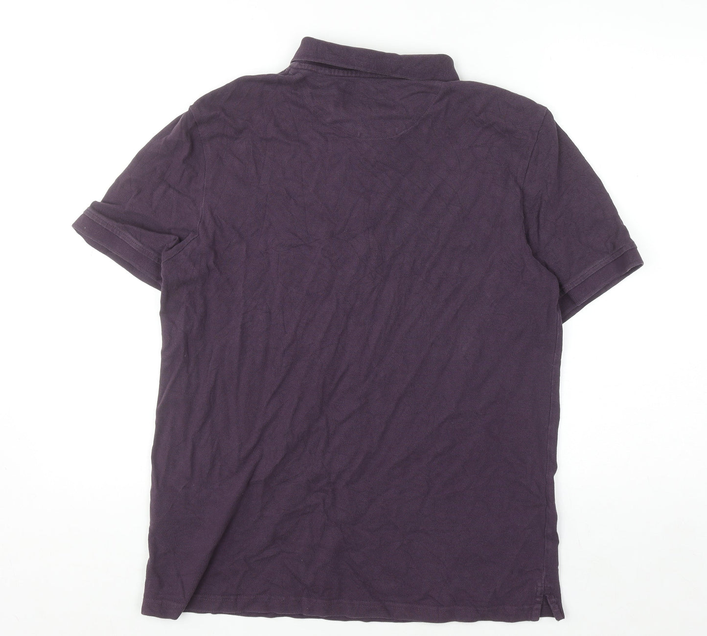 Lyle & Scott Men's Purple Cotton Polo Shirt Size L Classic Fit