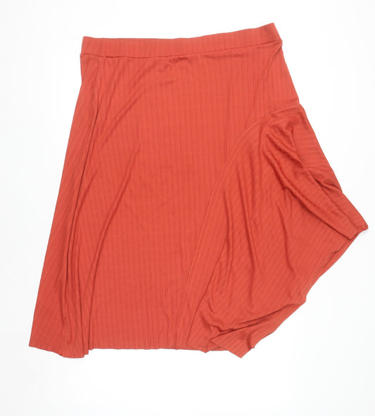 George Women's Rust Brown A-Line Stretch Jersey Skirt Size 20