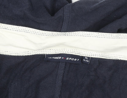 Tommy Hilfiger Men’s Blue XL Sport Capri Trousers with Logo and Stripe Detail