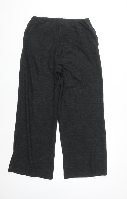 Marks and Spencer Womens Black Size 12 Regular Straight Leg Comfort Trousers