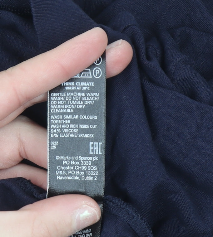 Marks and Spencer Women Blue A-Line Long Jersey Dress Size 12