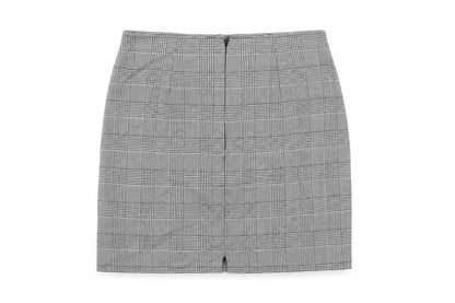 New Look Women’s Black Check Pencil Skirt Size 10 Stretch Business