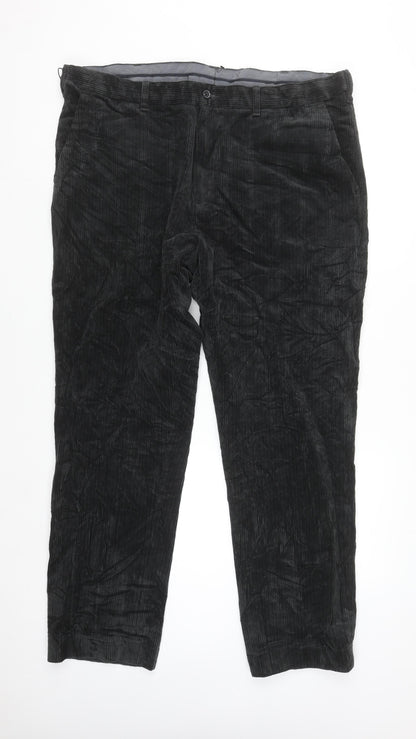 Marks and Spencer Women’s Grey Corduroy Trousers Size 16 Regular