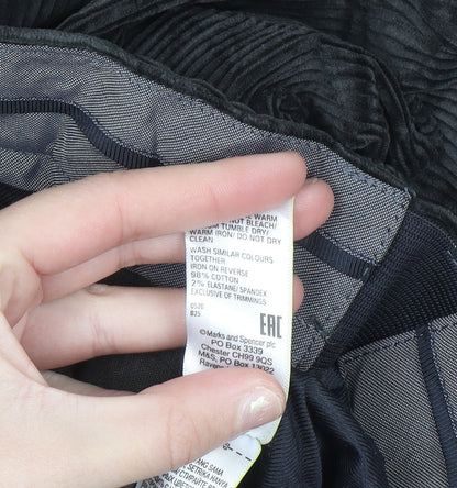Marks and Spencer Women’s Grey Corduroy Trousers Size 16 Regular