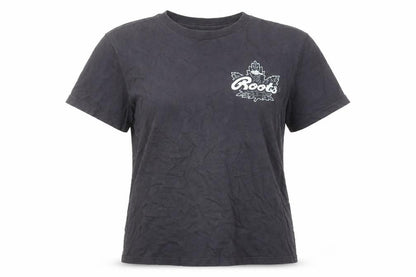Roots Womens Black Cotton Short Sleeve T-Shirt M