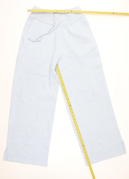 Blakely Women Blue Knit Wide-Leg Sweatpants L Elastic Waist