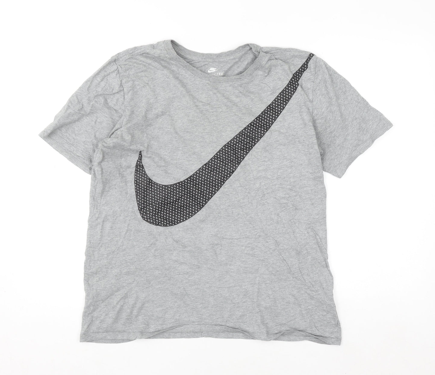 Nike Men's Grey Athletic Fit Short Sleeve Graphic T-Shirt Size M