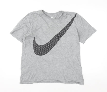 Nike Men's Grey Athletic Fit Short Sleeve Graphic T-Shirt Size M