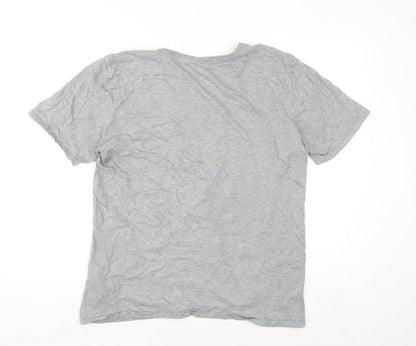 Nike Men's Grey Athletic Fit Short Sleeve Graphic T-Shirt Size M