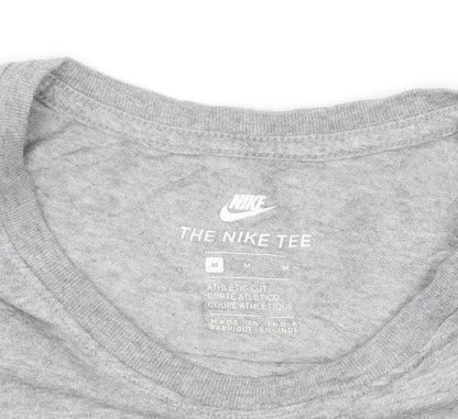 Nike Men's Grey Athletic Fit Short Sleeve Graphic T-Shirt Size M