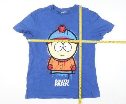 South Park Men's Blue XL Graphic Cartoon T-Shirt Stan Marsh Retro