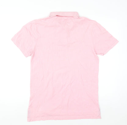 GAP Men's Pink Everyday Polo Shirt Medium 100% Cotton Casual