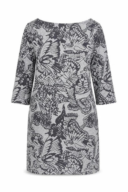 Marks & Spencer Per Una Grey Butterfly Shift Dress Women’s Size 12