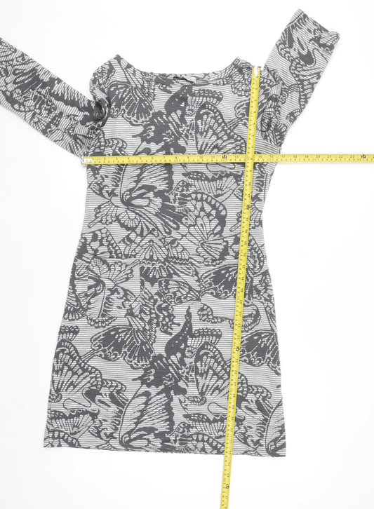 Marks and Spencer Per Una Grey Butterfly Shift Dress Women’s Size 12