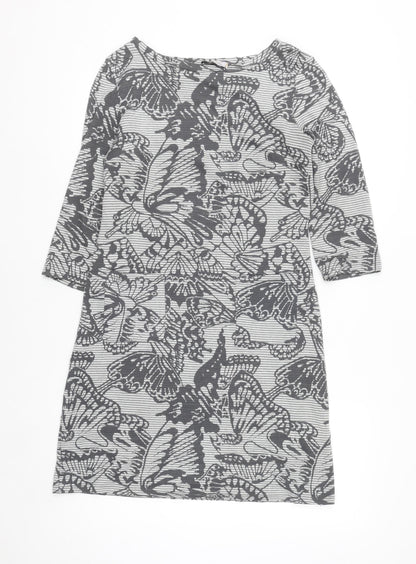 Marks and Spencer Per Una Grey Butterfly Shift Dress Women’s Size 12
